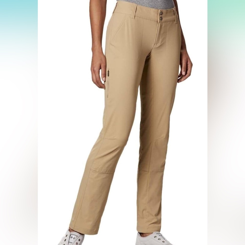 Columbia Saturday Stretch Trail Pant hiking pants sz 2 Short, color British Tan